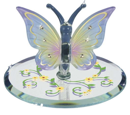 Glass Baron Magic Meadow Butterfly Handcrafted Figurine