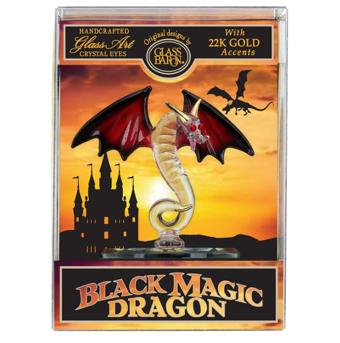 Glass Baron Keepsake Box: Dragon - Black Magic