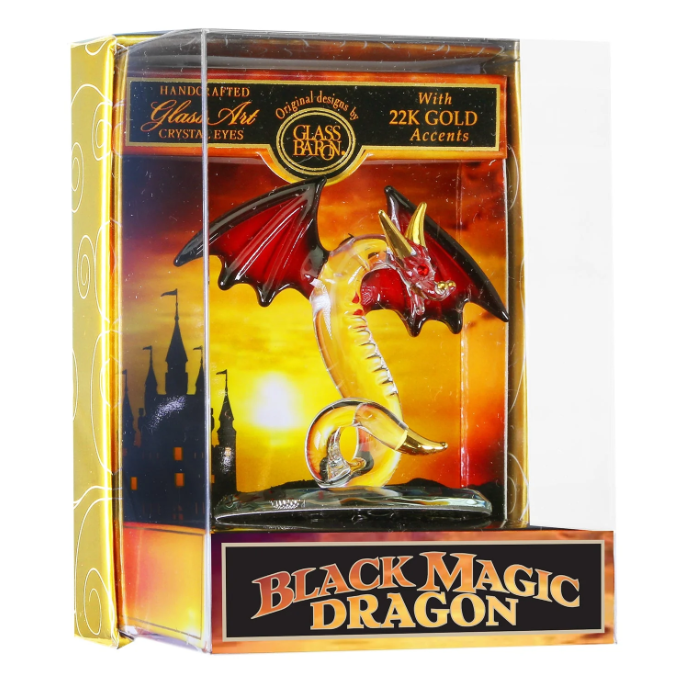 Glass Baron Keepsake Box: Dragon - Black Magic