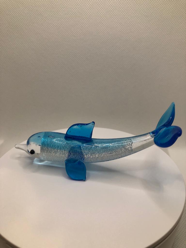 Milano Art Glass Dolphin Figurine Gift Boxed