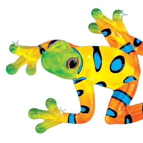 Glass Rain Forest Frog Collectible Handblown Figurine