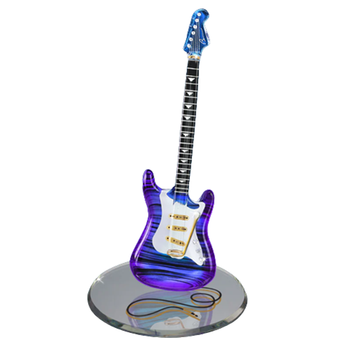 Glass Baron Vintage Purple Haze Guitar Collectible Figurine