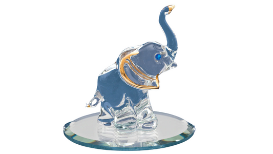 Glass Baron Handcrafted Elephant Figurine  S2 177-K