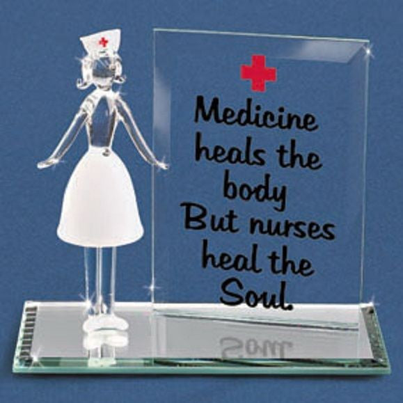 Glass Nurse Handcrafted Collectible Figurine
