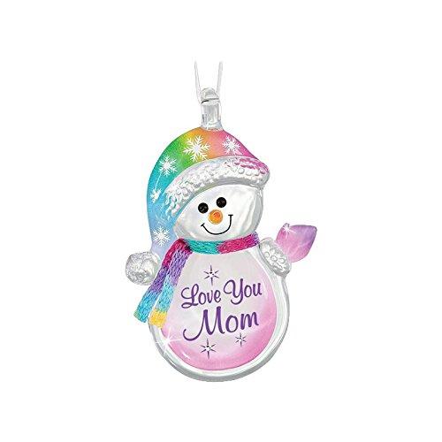 Glass Baron  "Love You Mom" Snowman Ornament