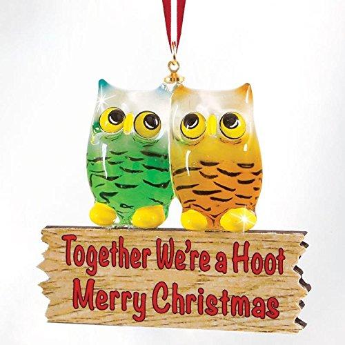 Glass Baron Hoot Owls Ornaments Collectible Figurine