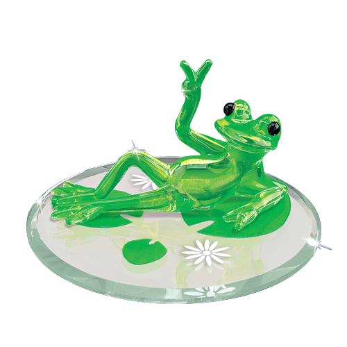 Glass Frog Handcrafted Collectibles Figurine