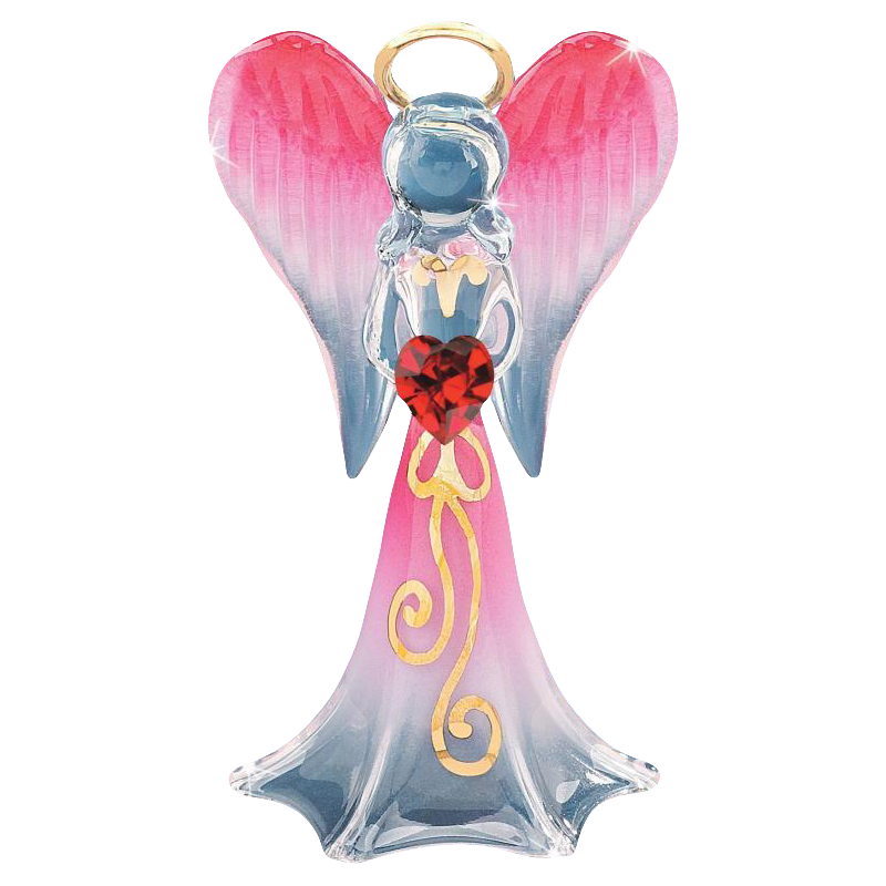 Glass Baron Red Angelique Angel Figurine