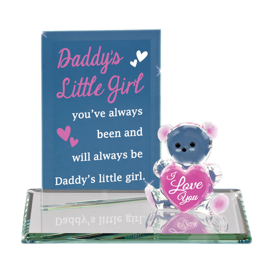 Glass Daddy's Little Girl Bear Collectible Figurine