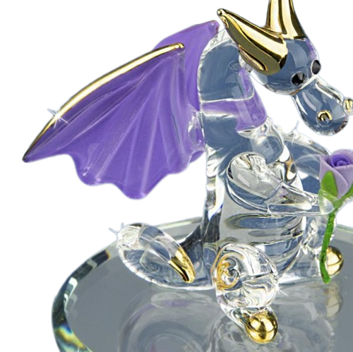 Glass Dragon Collectible Figurine Handcrafted Snippy The Dragon
