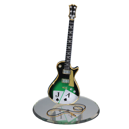 Glass Baron Black Jack Guitar Collectible Figurine