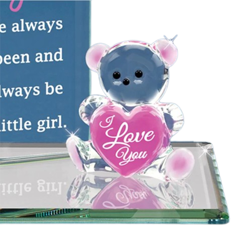 Glass Daddy's Little Girl Bear Collectible Figurine