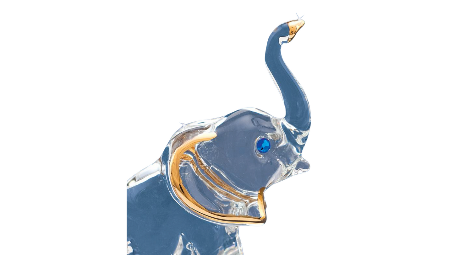 Glass Baron Handcrafted Elephant Figurine  S2 177-K