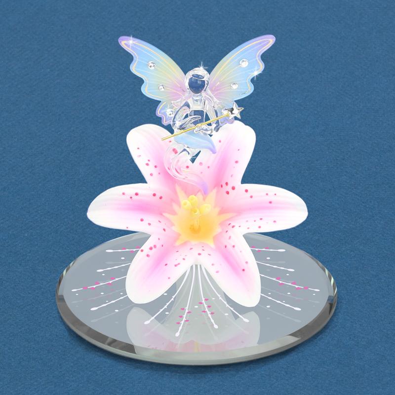 Glass Baron Fairy Collectible Figurine with Crystals Accents