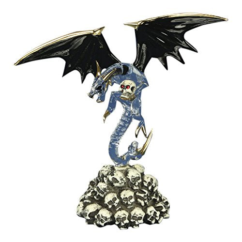 Glass Skull Crusher Dragon Figurine Accented with Crystals Accents
