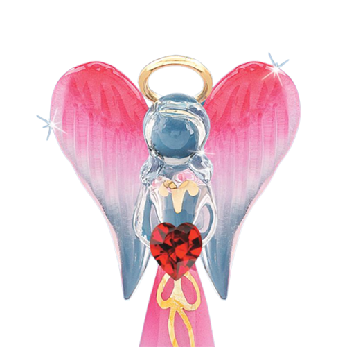 Glass Baron Red Angelique Angel Figurine