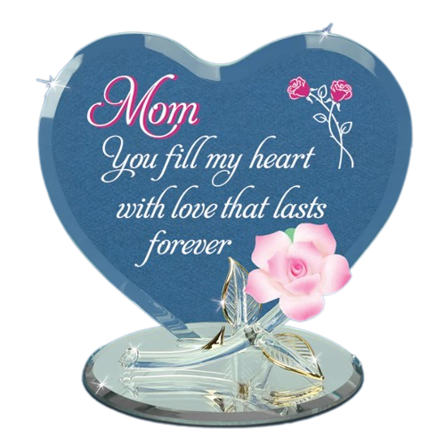 Glass Baron ~ Rose Mom You Fill My Heart Collectible Figurine