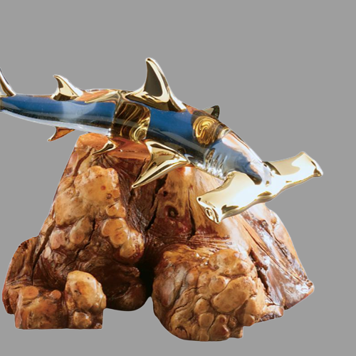 Glass Hammerhead Shark Collectible Figurine